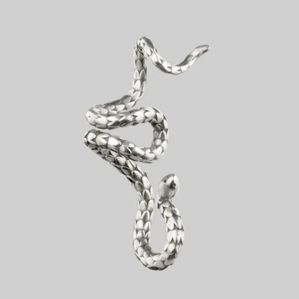 Regal rose new MINERVA snake ear cuff wrap silver